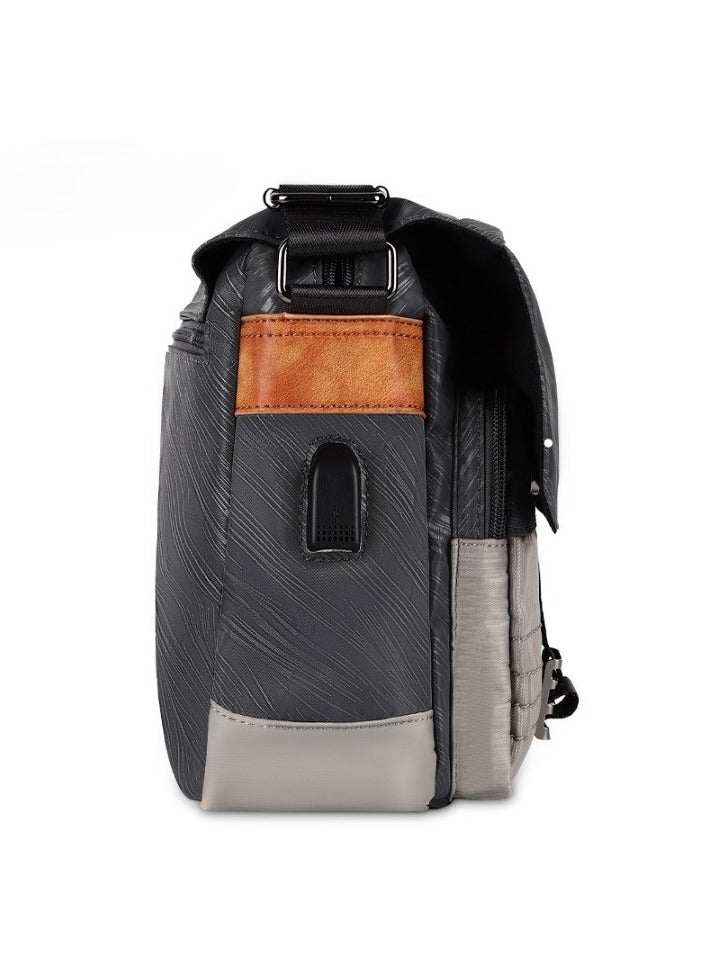 Casual Shoulder Bag Lover Crossbody Bag with USB charging port Messenger Bag for 14 inch Laptop Satchel Bag Bookbag Briefcase for Men Women School College Campus Commute Outdoor Travel  - Image 3