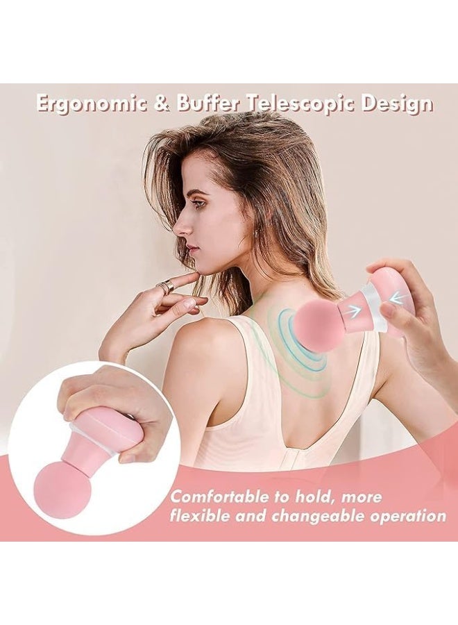 KASTWAVE Nnewvante Upgrade 2.0in*4.5in - Mini Electric Handheld Massager Wand, Powerful 6 Speed Vibration Modes,Cordless Handheld and Portable,Suitable for Men & Women Shoulder,Neck and Back Massage (Pink) - Image 3