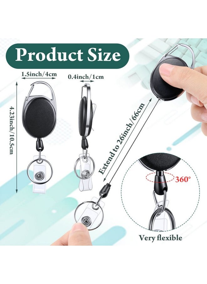 Heavy Duty Retractable Badge Reels Batch Holder Name Id Badge Clips Keychain Badge Holder Key Card Retractable Holder Reel Clip For Office Worker Doctor Nurse (Black,50 Pcs) - pzsku/ZCC97425688395A96DC5AZ/45/_/1735214794/a6ff3827-897b-43da-a90c-a51f262cb2b1