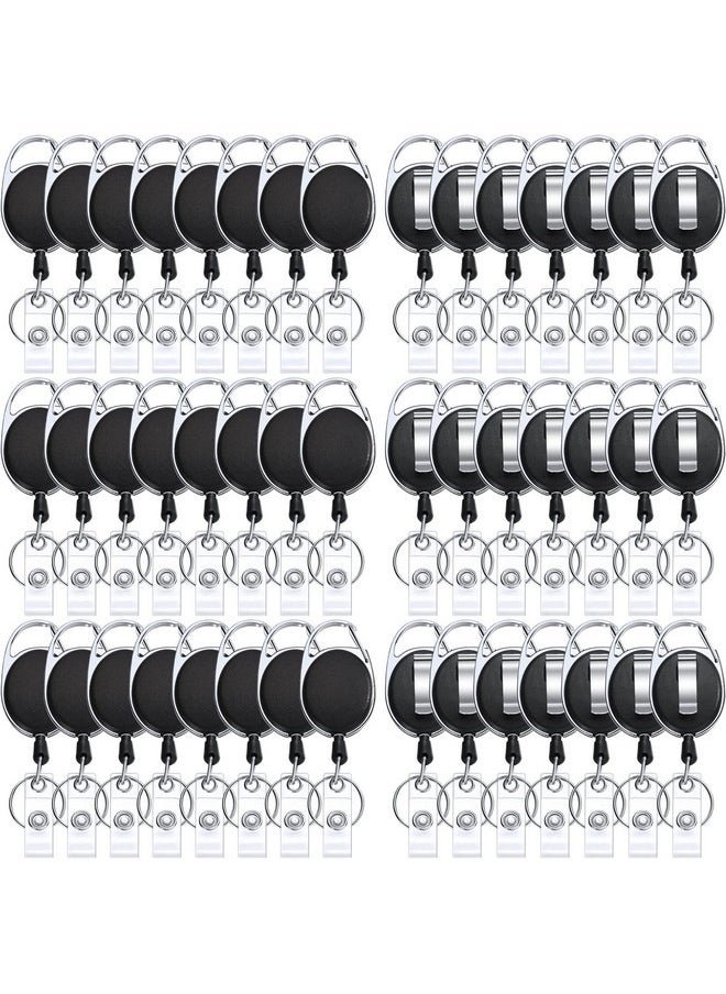 Heavy Duty Retractable Badge Reels Batch Holder Name Id Badge Clips Keychain Badge Holder Key Card Retractable Holder Reel Clip For Office Worker Doctor Nurse (Black,50 Pcs) - pzsku/ZCC97425688395A96DC5AZ/45/_/1735214819/1c1199ae-fc0c-4f0d-87dd-6eabae3b5392