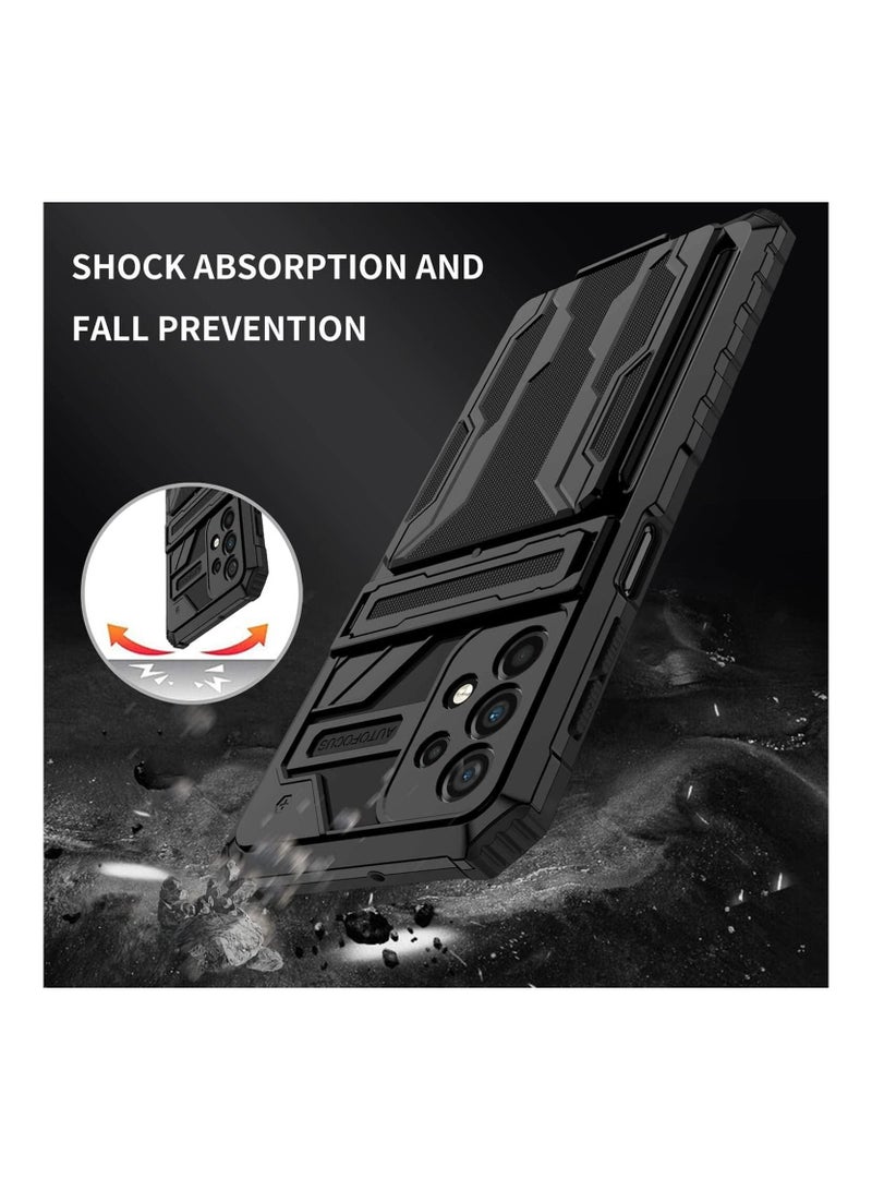 Protective Cover for Samsung Galaxy A23 4G/5G Wallet Case with Credit Card Holder Stand Kickstand Slim Rugged Shockproof Heavy Duty Defender Armor  - Image 1