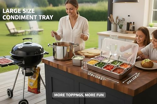 Jugetware Stainless Steel Yakumi Pan, Yakumi Pans, Yakumi Mise En Place, Mise En Place Containers, Japanese Food Container, Condiment Containers, Multi Compartment Food Containers (8 Compartment) - Image 5