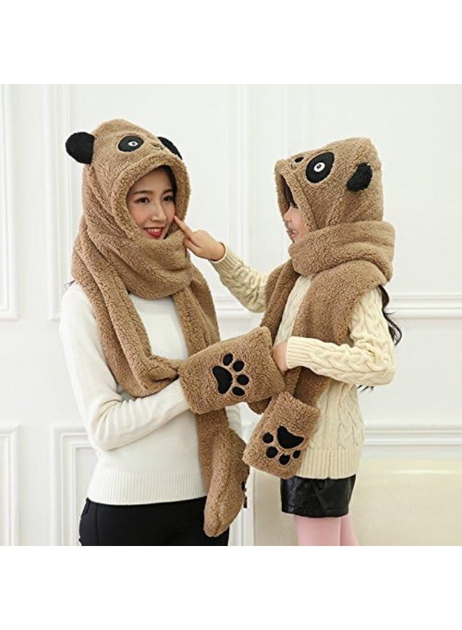 Panda scarves with gloves - Image 2