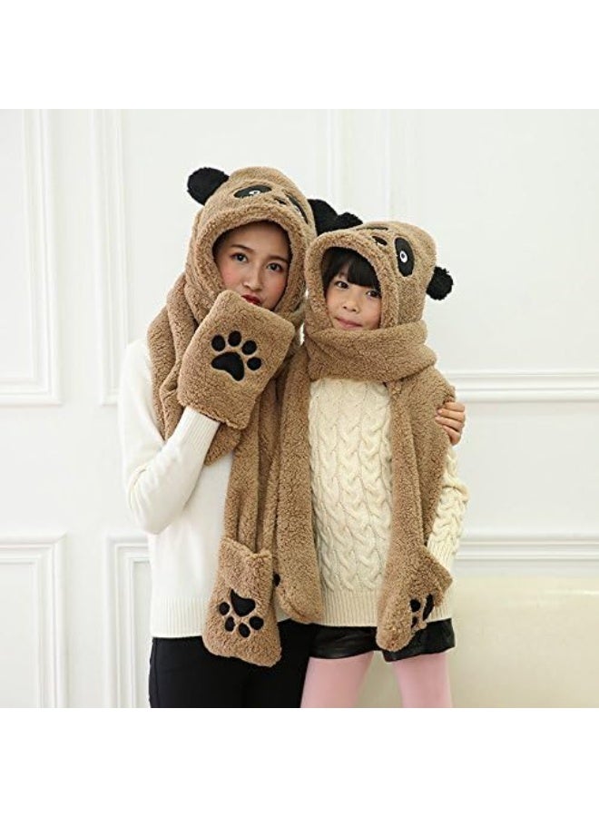 Panda scarves with gloves - Image 3