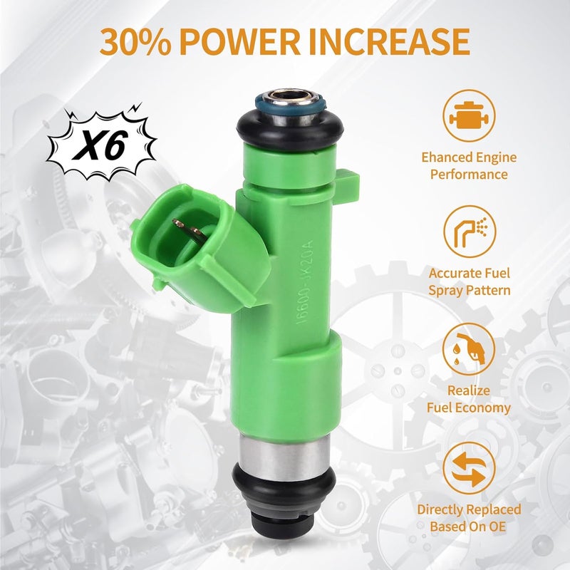 AISHAN 6PCS Fuel Injectors 12 Holes for Nissan and Infiniti V6 3.5L - Image 3