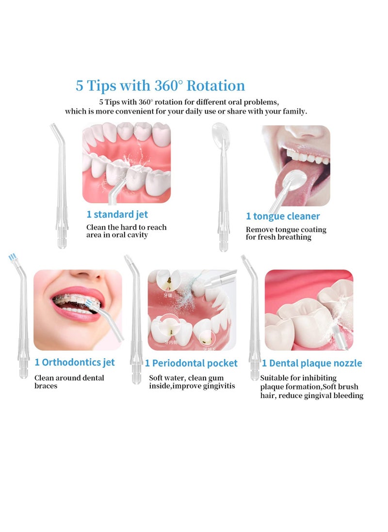 Excefore Cordless Water Dental Flosser, 4 Modes Professional Dental Oral Irrigator, Portable and Rechargeable Oral Irrigator, with IPX8 Waterproof, for Travel, Home Use and Teeth Braces Care (Black)  - Image 5