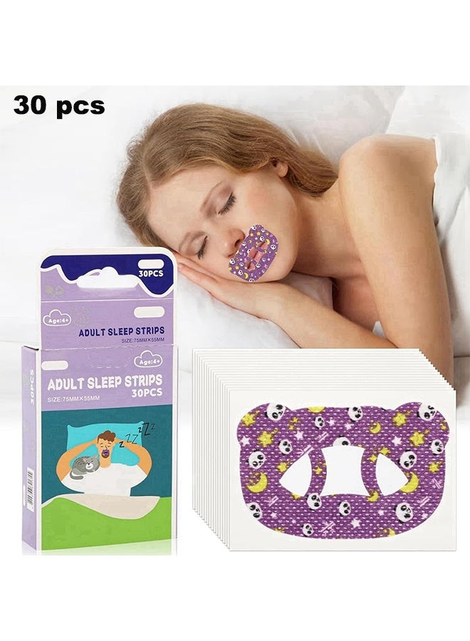 Generic 30 PCS Sleep Tape Mouth Breathing,Sleeping Mouth Tape,Mouth Tape Sleeping,Mouth Tape Sleep,Mouth Tape for Snoring,Snore Patch,Snoring Strips,Gentle Mouth Tape for Better Nose Breathing Improved Sleep(L for adult) - Image 1