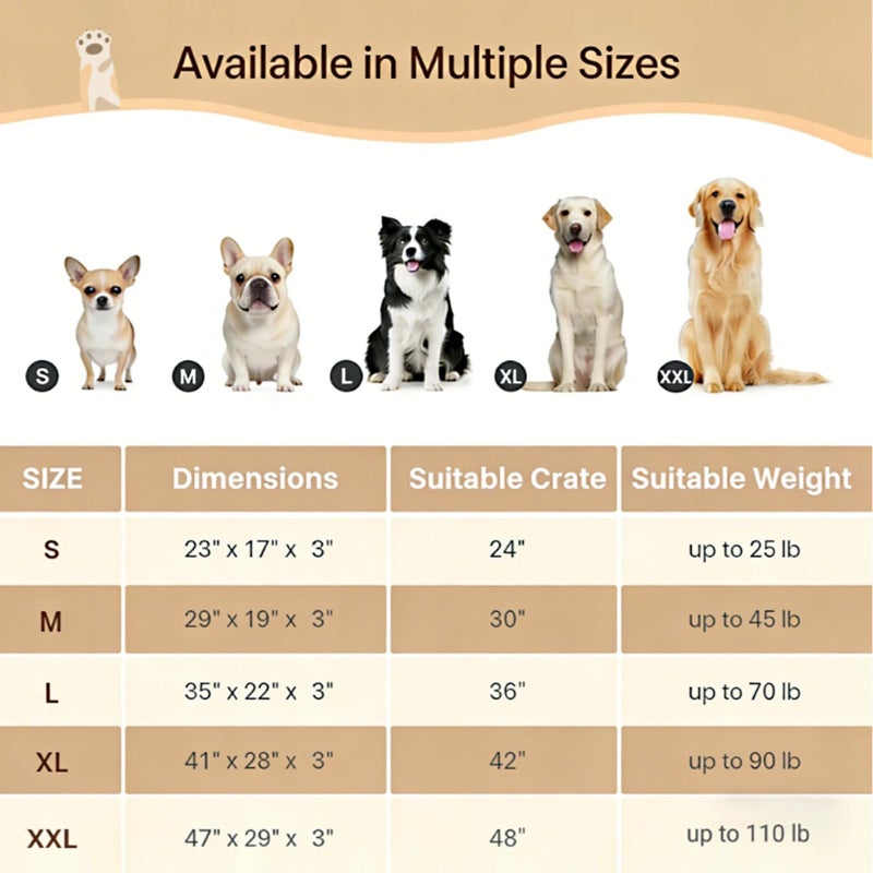 EMPSIGN Stylish Dog Bed Mat Dog Crate Pad Mattress Reversible (Cool & Warm), Water Proof Linings, Removable Machine Washable Cover, Firm Support Pet Crate Bed for Small to XX-Large Dogs, Grey - Image 5