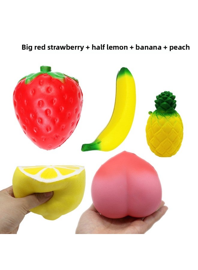 Squishy Simulation PU Slow Rebound Suit Animal Slow Rebound Toy Dessert Hardcover Combination-Color:PineFor Apple  - Image 2