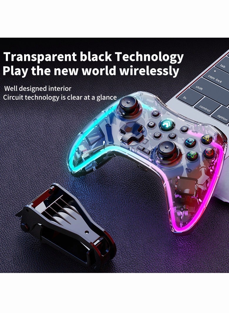 Wireless Gaming Controller with 8-Color LED Lighting  Headphone Jack – for PS4 Console - Image 2