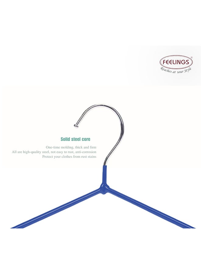Feelings Feelings Metal Hanger Pvc Coated Blue 12Pcs Set 40Cm  - Image 3