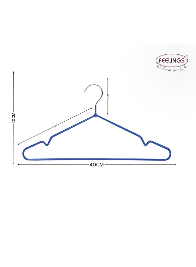 Feelings Feelings Metal Hanger Pvc Coated Blue 12Pcs Set 40Cm  - Image 2