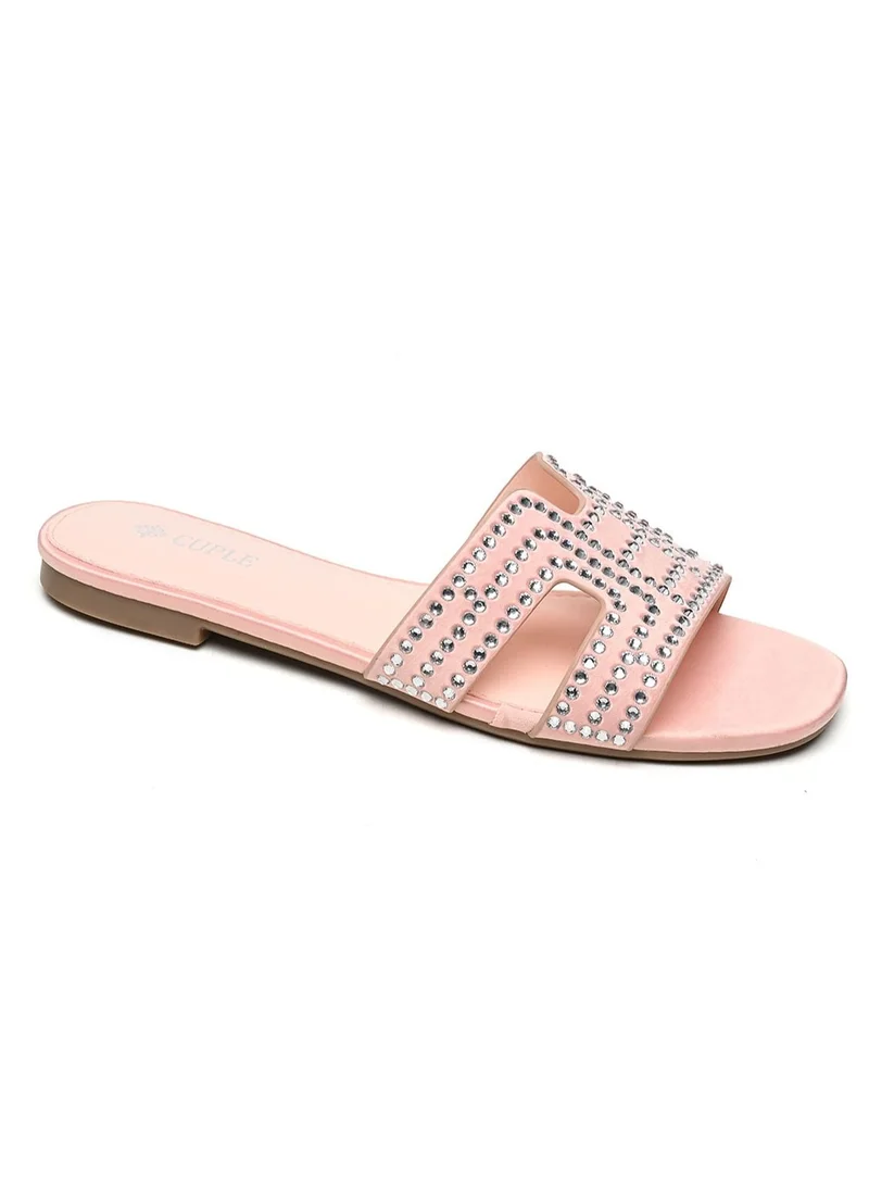 Cuple Ladies Embellished slip-on Sandals