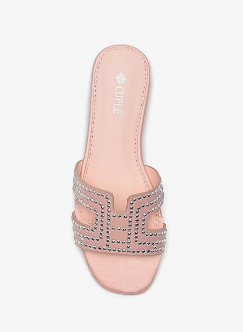 Cuple  Ladies Embellished slip-on Sandals for Women | Best Price UAE