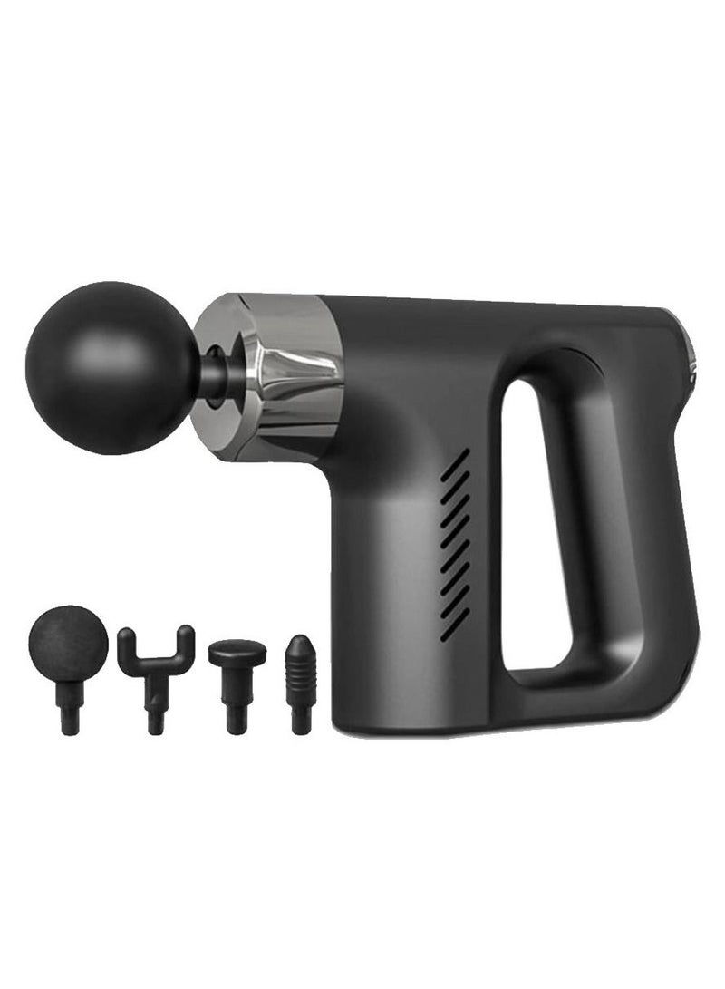 Muscle Massage Gun 5 Gears Button Control Pain Relief Sport Massage Machine Relax Body Slimming Massager Fascia With 4 Heads - Image 1