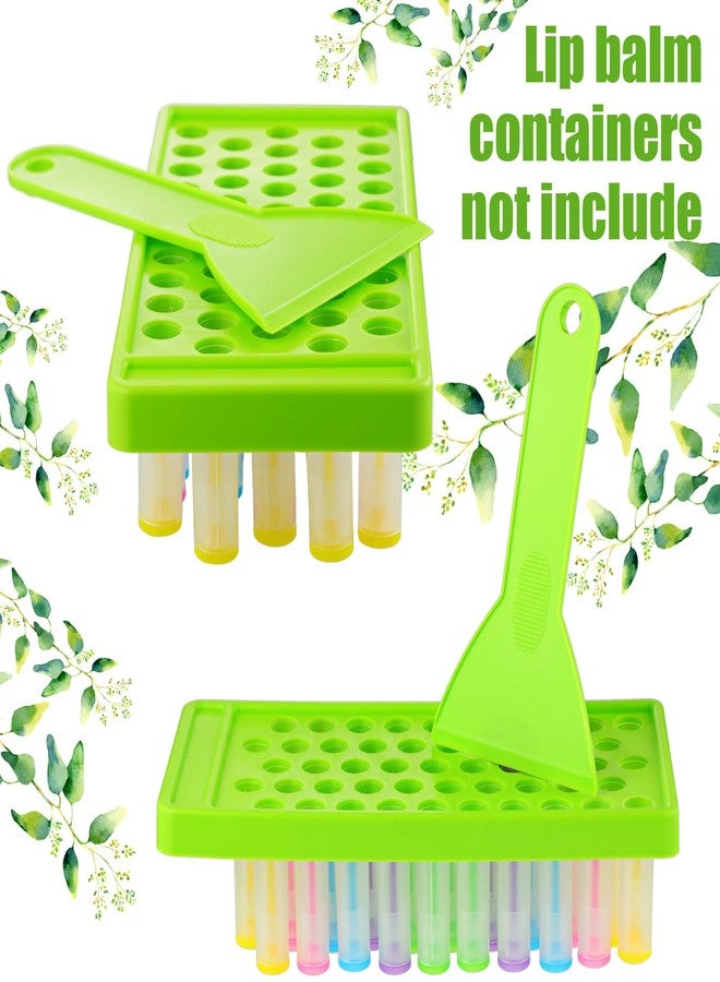 Maitys 2 Sets Green Lip Balm Tray and Spatula Lip Balm Tube Holder - Image 5