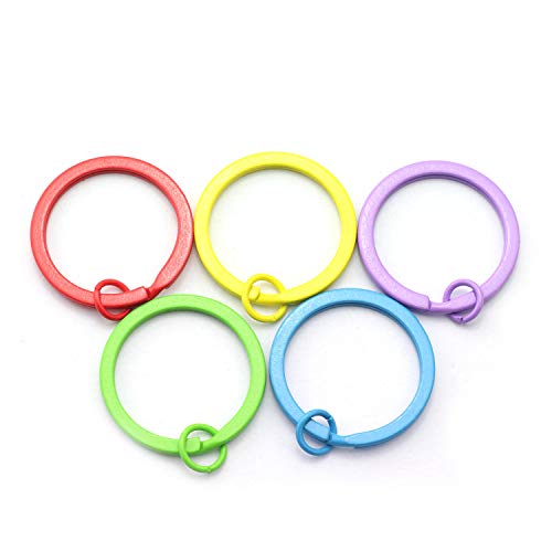 NX Garden 50PCS 30mm Colorful Flat Key Chain Ring Metal Split Keychain Key Ring for Car Home Keys Organization - Image 3