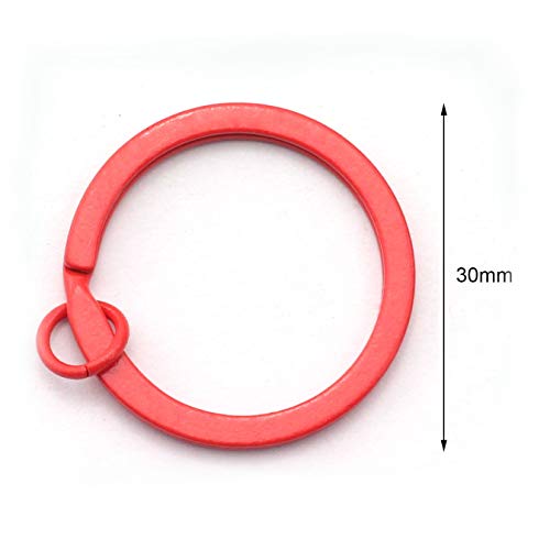 NX Garden 50PCS 30mm Colorful Flat Key Chain Ring Metal Split Keychain Key Ring for Car Home Keys Organization - Image 2