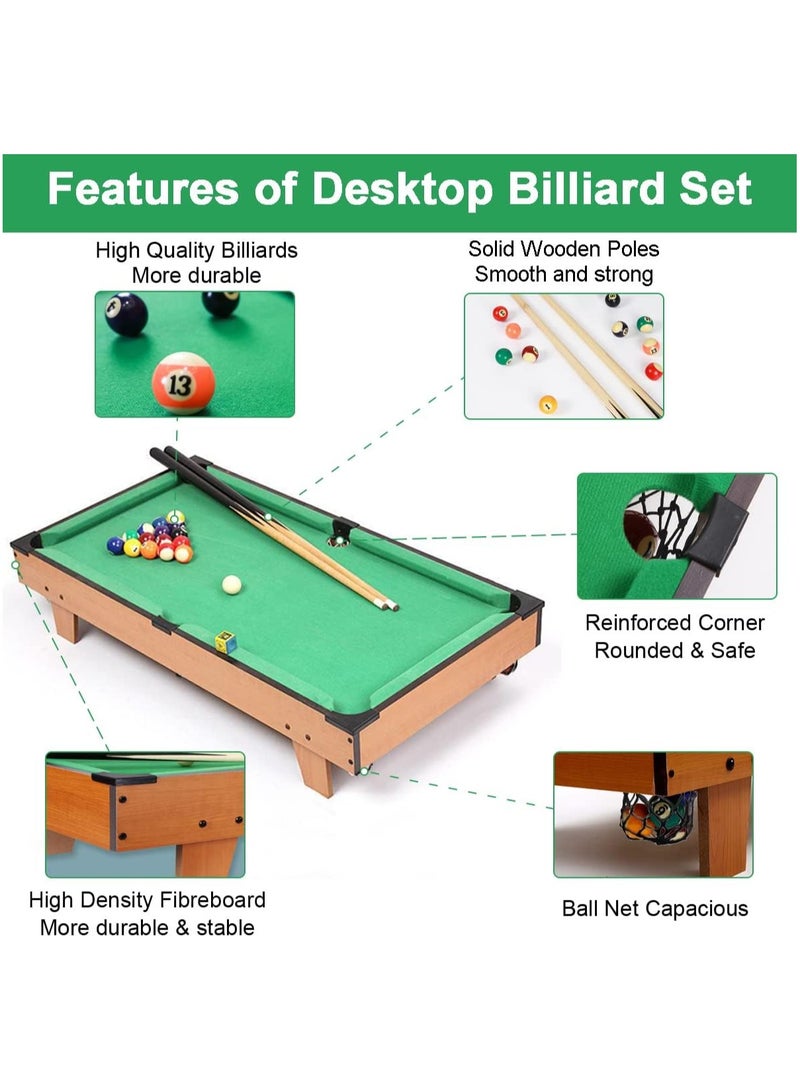 Generic Green Mini Pool Table, Billiard Tables includes 21 Billiards Equipment Accessories, Game Table for Kids and Adults  - Image 4