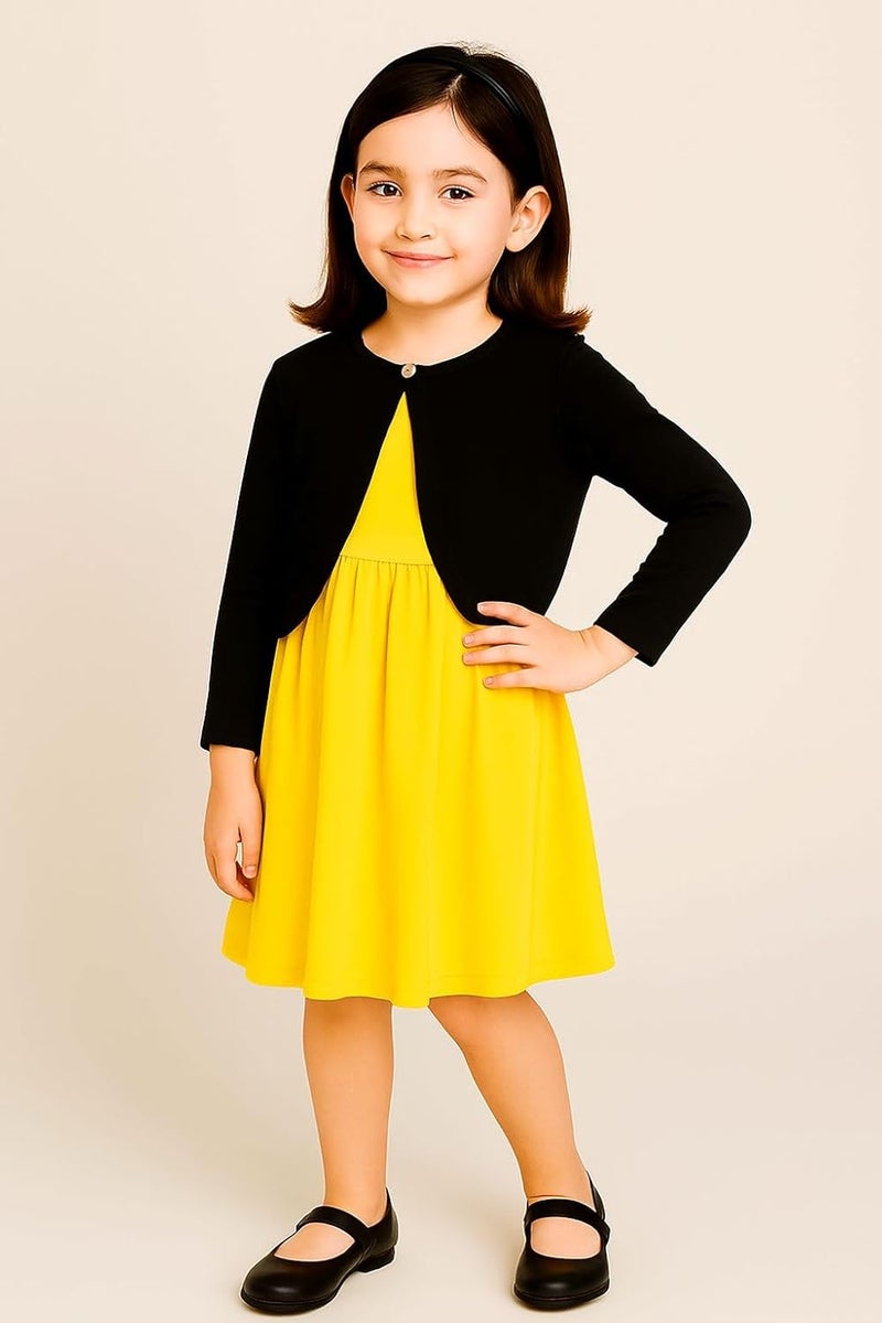 KRYPTIC Kids Girls Crop Length Cotton Shrug – Soft Lightweight Open Front Layer for Stylish Everyday Wear - Image 5