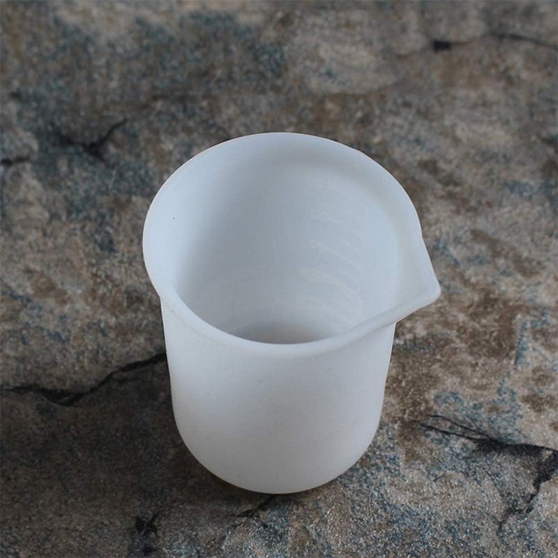 klarako 2pcs Graduated Measuring Cups Transparent Silicone Lab Liquid Container 100ML - Image 3