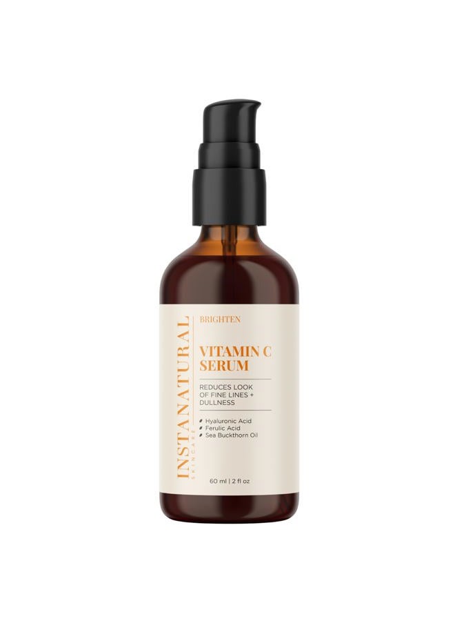 Instanatural Vitamin C Face Serum, Brightens, Hydrates and Reduces Signs of Aging, with Vitamin C, Hyaluronic and Ferulic Acid, 2 FL Oz - Image 1