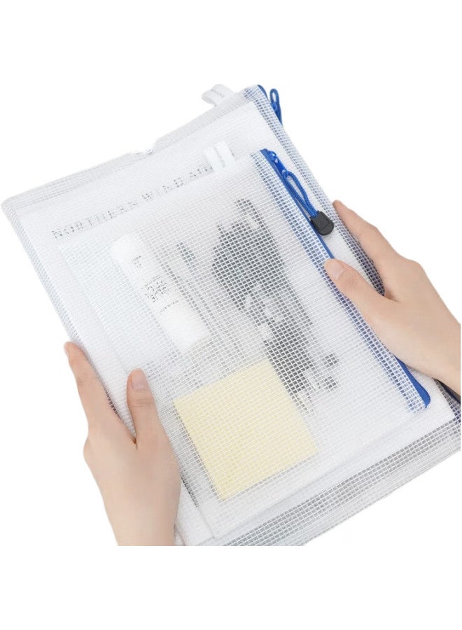 Simaa 5 Waterproof A5 Storage Bags, Mesh Zipper Pouches, Subject Classification Bags, Waterproof Exam Paper Bags, Document Bags, Office Supplies, 6856 - Image 1