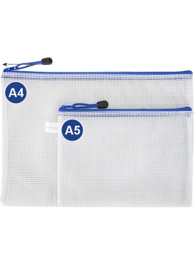 Simaa 5 Waterproof A5 Storage Bags, Mesh Zipper Pouches, Subject Classification Bags, Waterproof Exam Paper Bags, Document Bags, Office Supplies, 6856 - Image 2