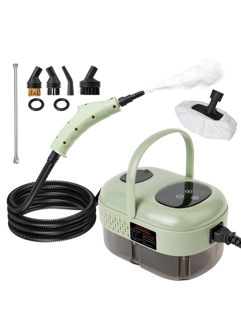 ET-LIFE Steam Cleaner, 2500W Pressurized Steamer for Cleaning, Multi-Purpose Steamer for Home, Handheld Steam Cleaner, 15s Fast Heating Car Steamer, Portable Steam Cleaner for Kitchen, Bathroom, Tile (Green) - Image 1