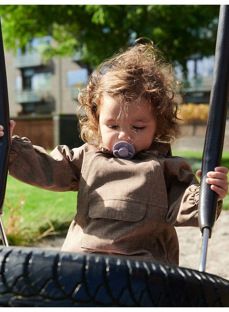 Mininor Round Pacifier Silicone 0 Months Lilac Flower - Image 5