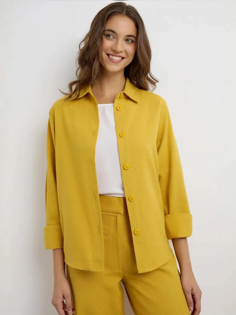 هيكاب قميص مزيج الكتان