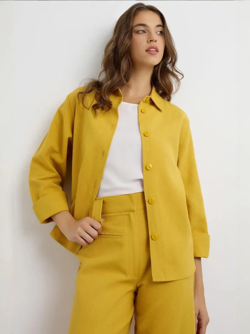 هيكاب قميص مزيج الكتان