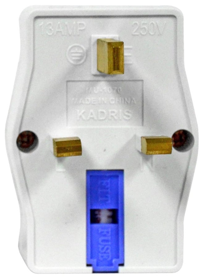 KADRIS - Universal travel Plug Adapter, 3 Pin Power Plug Adapter With Light for AU/UK/EU/US, Plug Converter for Business, Holiday, Hotel, Airport - Image 1
