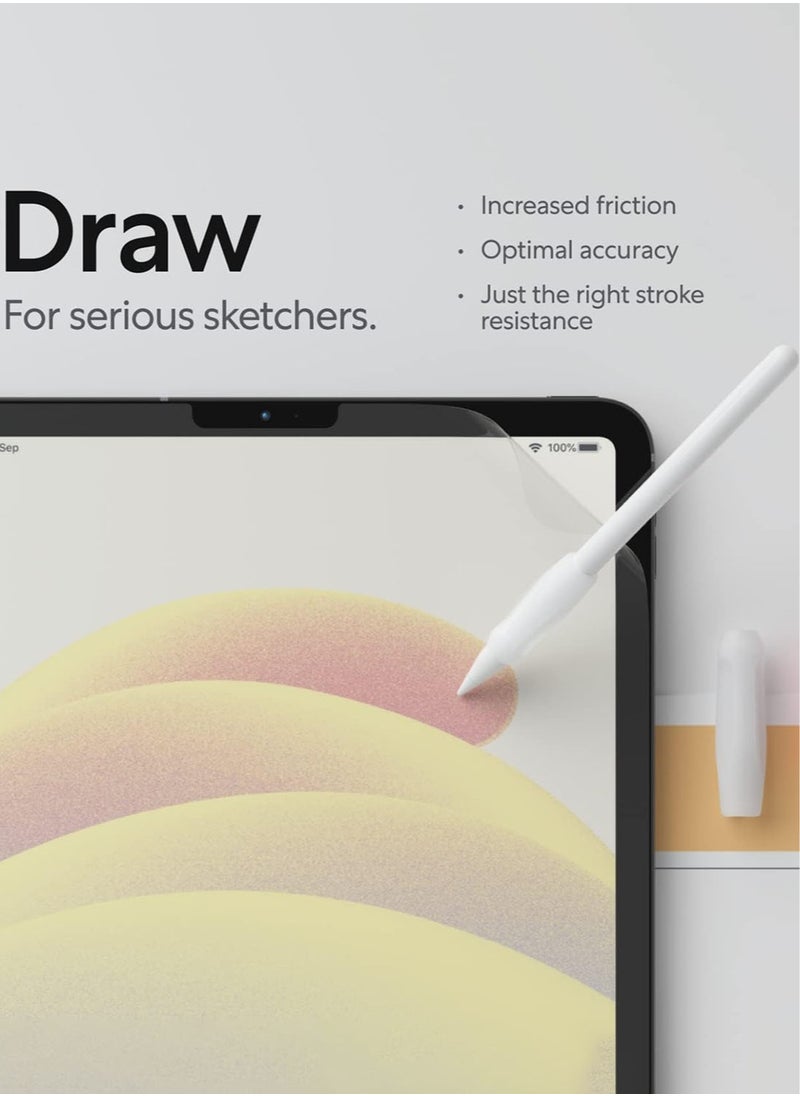 Paperlike - 2.1 [2 PACK] for iPad AIR 11 inch (2024) M2 Screen Protector Film Transparent with Paper Texture for Notetaking Sketching Writing Drawing Like on Paper - Image 1