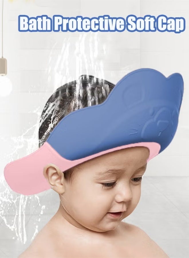 Baby Bath Protective Soft Cap Baby shower caps Baby ear protection shampoo cap Children's shower caps with ear protection The girth is adjustable - Image 1
