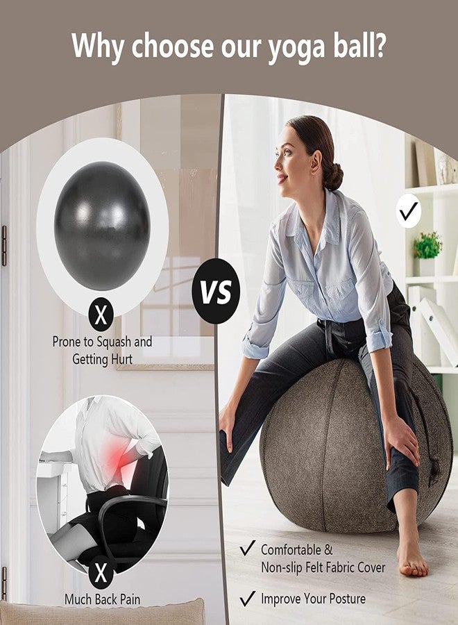 MAPPLE CREATION Pregnancy Ball Birthing Ball, Yoga Ball for Maternity, Labor Birth, Exercise, Physio, Stability Ball Chair for Office with Cover, 65 cm Sitting Ball for Office, Therapy, Home & Fitness - Image 5
