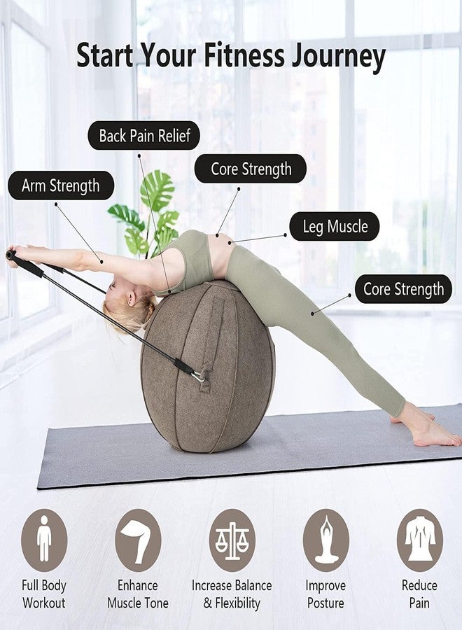MAPPLE CREATION Pregnancy Ball Birthing Ball, Yoga Ball for Maternity, Labor Birth, Exercise, Physio, Stability Ball Chair for Office with Cover, 65 cm Sitting Ball for Office, Therapy, Home & Fitness - Image 4
