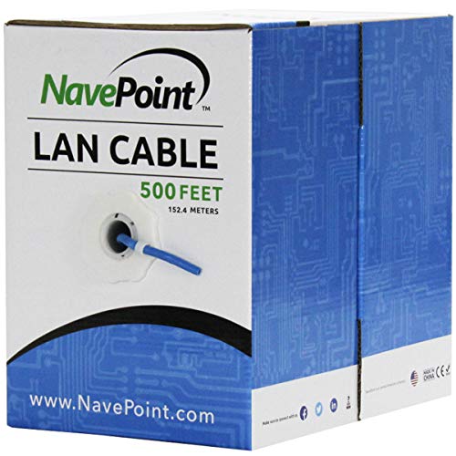 NavePoint CAT5e (CCA), 500ft, Blue, Solid Bulk Ethernet Cable, 24AWG 4 Pair, Unshielded Twisted Pair (UTP) - Image 5