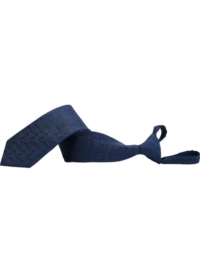 Northrop Martin High-End Silk Zipper Tie No Knot Men'S Business Lazy Easy Pull Includes Collar Clip Set Birthday Gift - Image 2