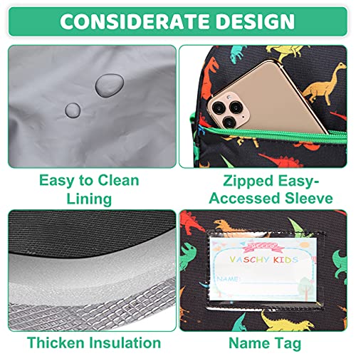 VASCHY Lunch Box Bag for Kids, Insulated Lunchbox Tote for Toddler Boys and Girls School Daycare Kindergarten Dinosaur - Image 5