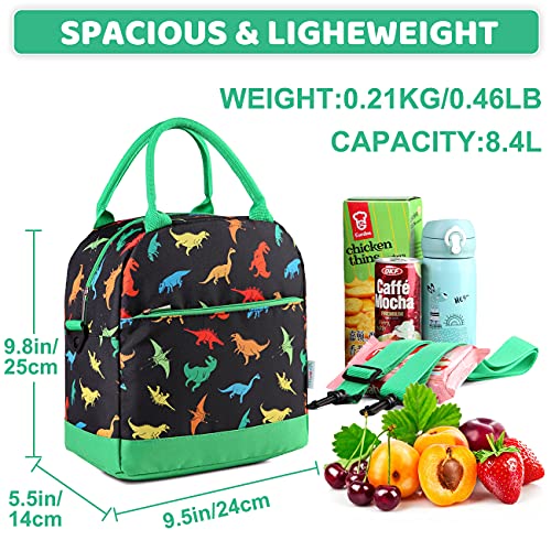 VASCHY Lunch Box Bag for Kids, Insulated Lunchbox Tote for Toddler Boys and Girls School Daycare Kindergarten Dinosaur - Image 3