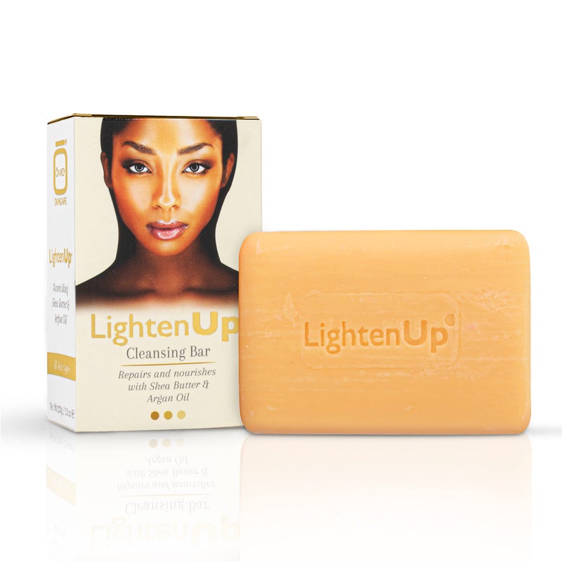 LightenUp Anti-Aging Cleansing Bar Soap 200g - Anti-oxidant Properties, with Shea Butter and Argan Oil - Image 1