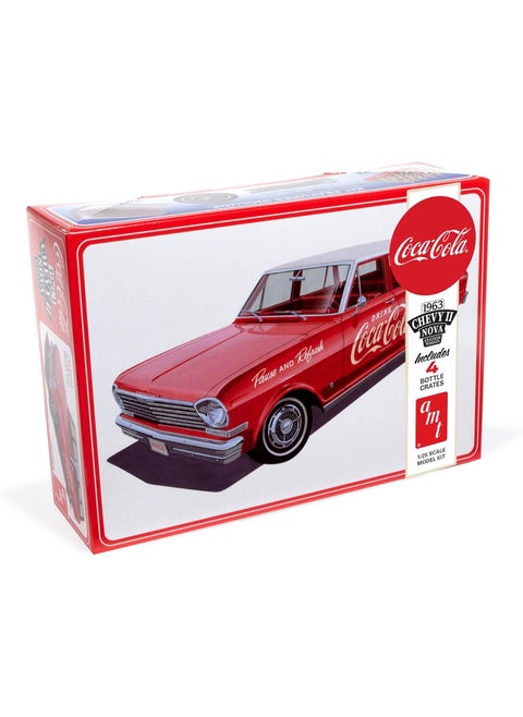 AMT 1963 Chevy II Nova Wagon wCrates Coke 125 Scale Model Kit