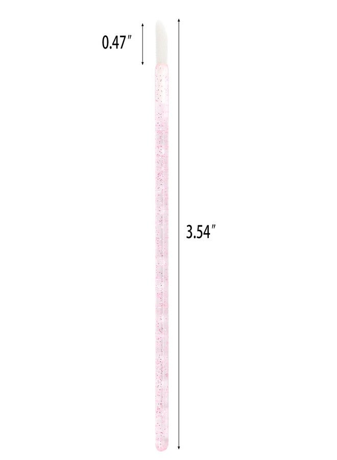 acDesign 300PCS Glitter Crystal Lip Brush Disposable Lip Brushes Lip Gloss Wands Applicators for Lipstick and Lip Gloss-Pink - Image 2