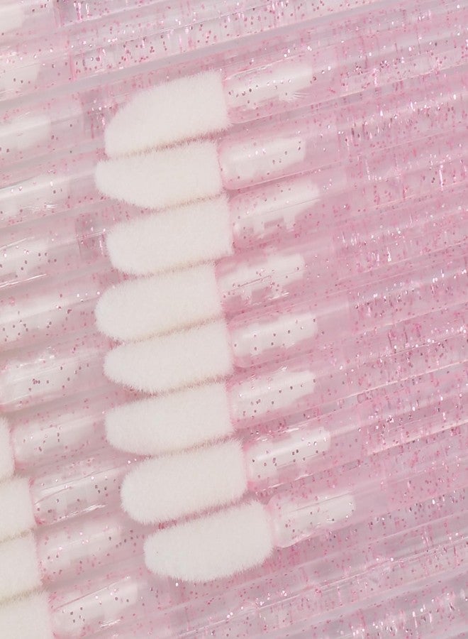 acDesign 300PCS Glitter Crystal Lip Brush Disposable Lip Brushes Lip Gloss Wands Applicators for Lipstick and Lip Gloss-Pink - Image 3