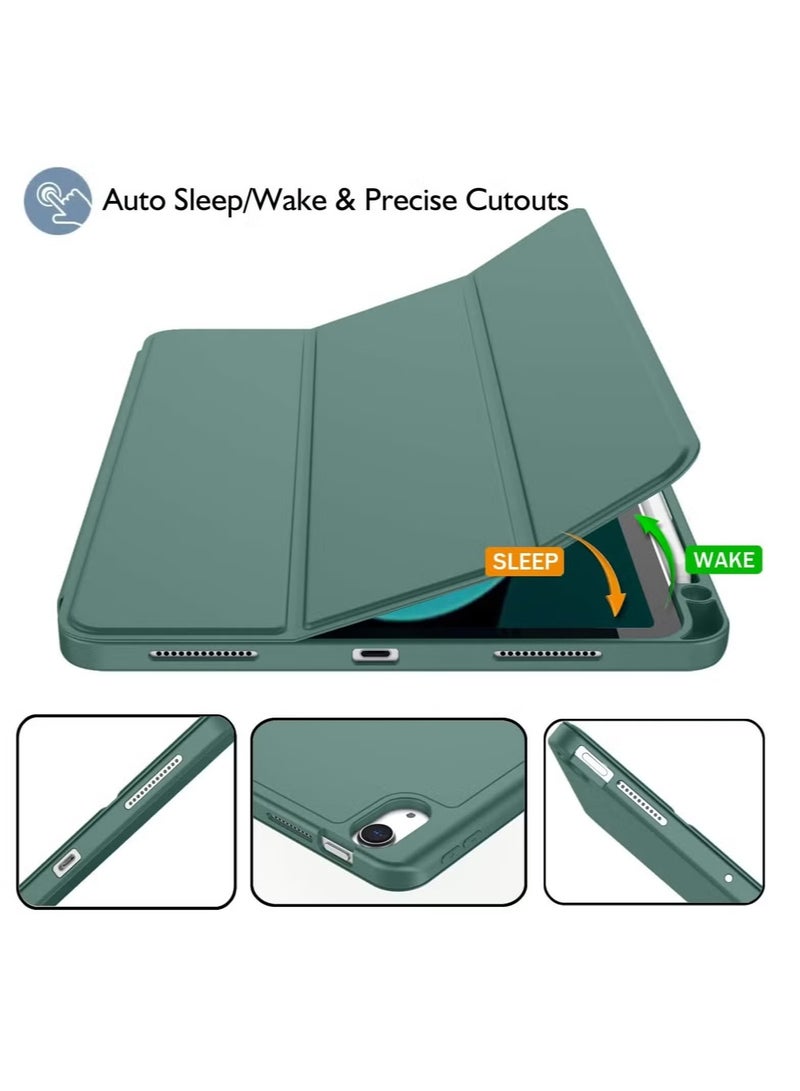 TIGER Case for iPad 10th Generation 10.9 Inch (2022 Model) – Slim Stand Hard Back Shell Cover with Auto Wake/Sleep Function, Durable Protection, Lightweight, and Stylish – Precise Cutouts for Easy Access to Ports, Buttons & Camera – Perfect Fit for iPad 10.9” 10th Gen Dark Green - Image 2