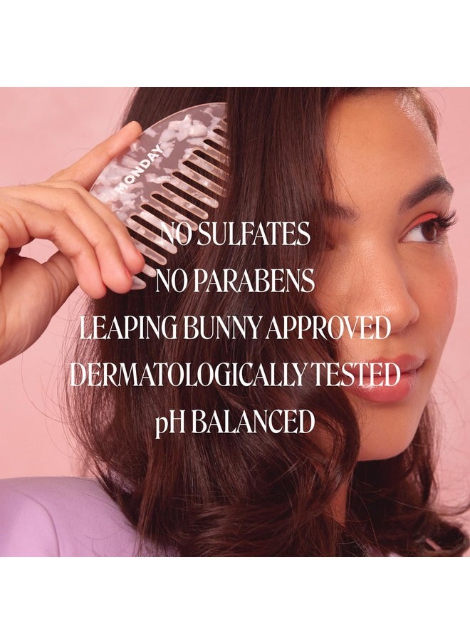 MONDAY HAIRCARE - Smooth Shampoo + Conditioner Bathroom Set (2 Pack) 27Oz Each For Frizzy, Coarse, And Curly Hair, Made From Coconut Oil, Shea Butter, & Vitamin E, 100% Recyclable Bottles - Image 1