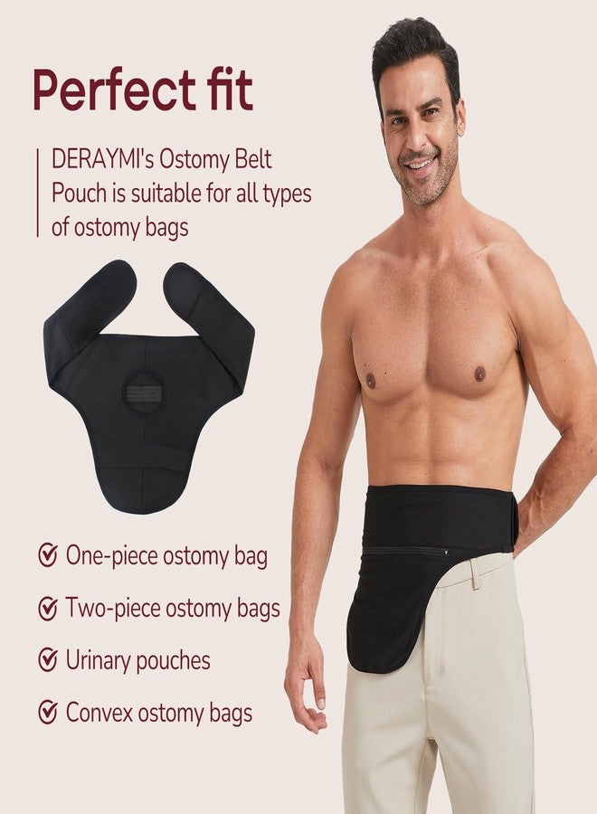 DERAYMI Ostomy Belts for Men Women, Ostomy Bag Cover for Keeping Ostomy Bag in Place, Colostomy Support Belt Ostomy Wrap for Swimming Outdoor Activities (XL - Image 2