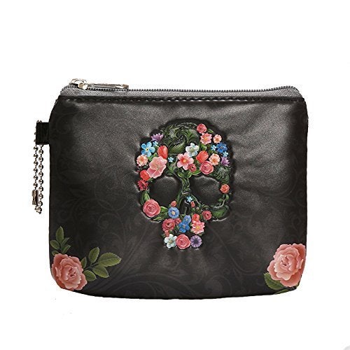 Coolrunner 3D Skull Series zipper coin purse small wallets mini change purse (Purse) - Image 4