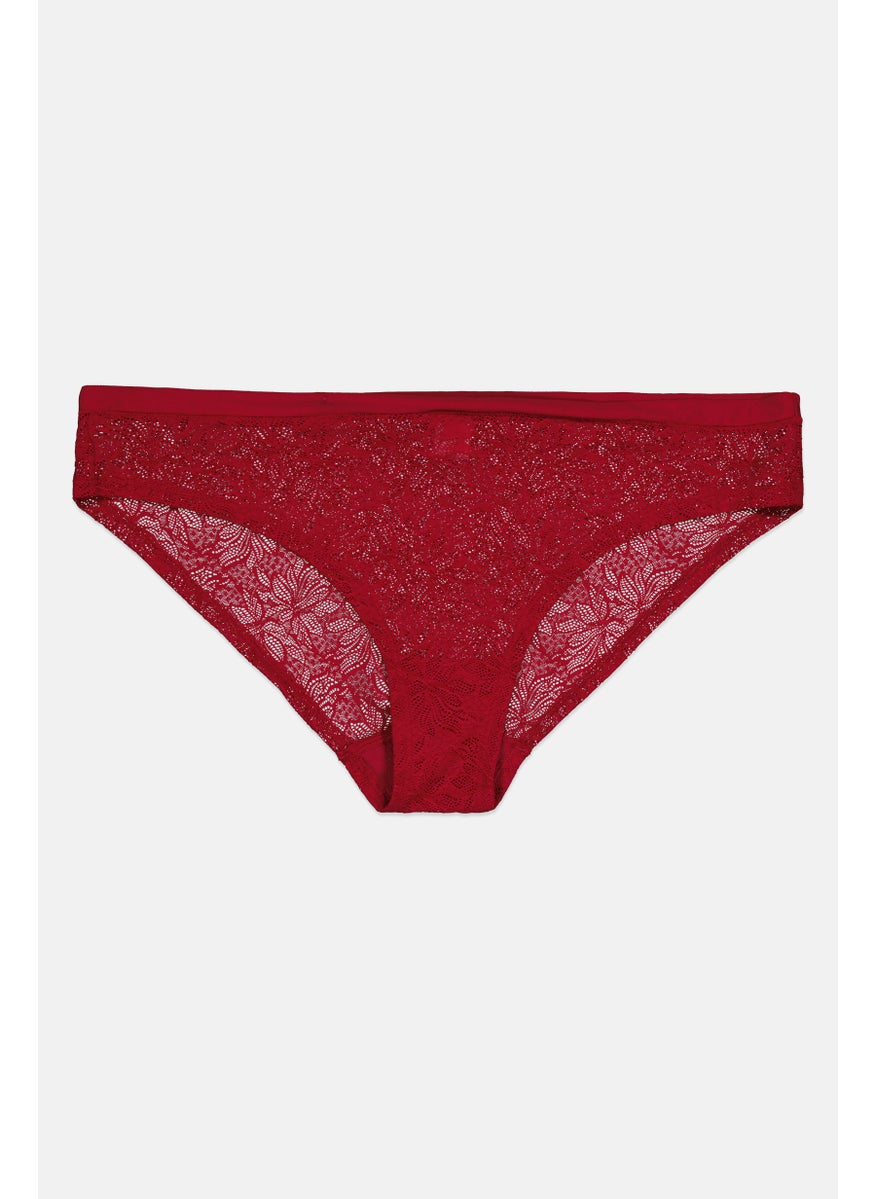 TRIUMPH - Women Textured Pull On Panties, Maroon - Image 1